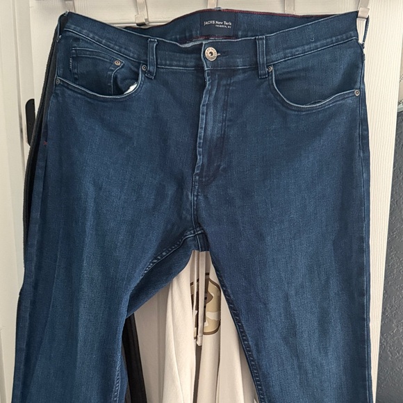 Men's Slim Fit Denim Jeans - Deep Blue - Picture 1 of 2